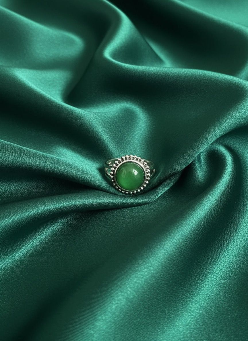 Evaarah - Green Aventurine Finger Ring - For Good Fortune